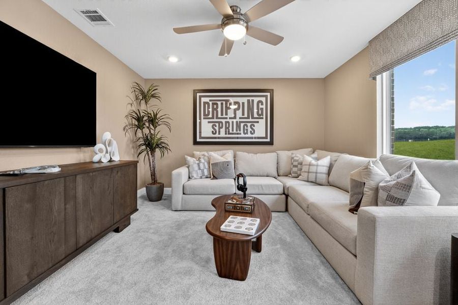 Furnished interior view inside a new home in Sunfield, Buda (Image 9). Furnished interior view inside a new home in Sunfield, Buda (Image 9).