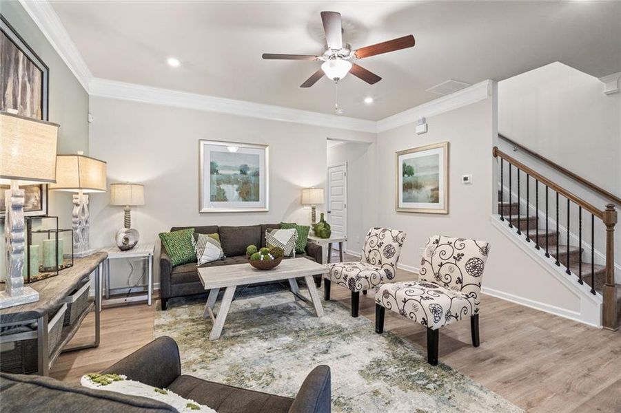Furnished interior view inside a new home in Johnson Crossing, Cartersville (Image 24).