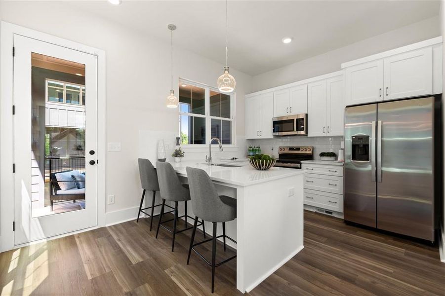Furnished interior view inside a new home in , Atlanta (Image 36). Furnished interior view inside a new home in , Atlanta (Image 36).