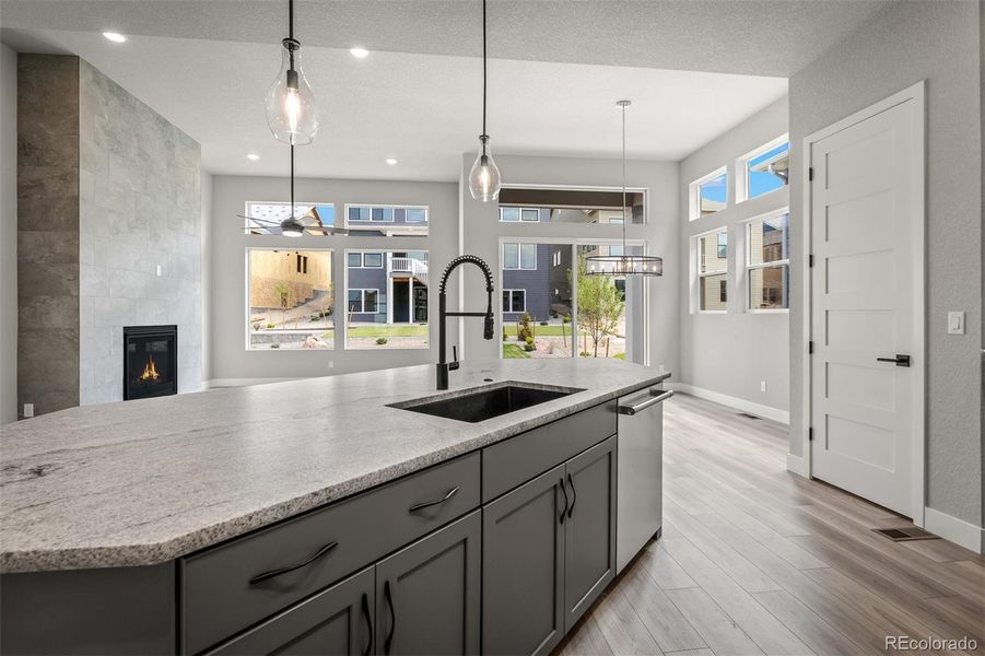 Furnished interior view inside a new home in Cloverleaf – Mountainview Collection, Monument (Image 14).