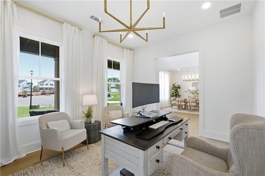Furnished interior view inside a new home in , Alpharetta (Image 8).