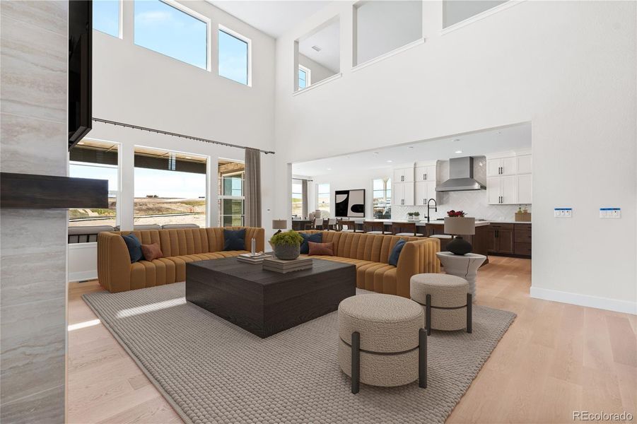 Furnished interior view inside a new home in Luxe at The Canyons, Castle Pines (Image 34).