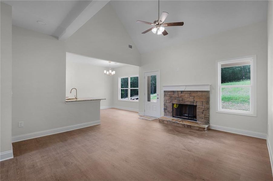 Furnished interior view inside a new home in , Calhoun (Image 9).