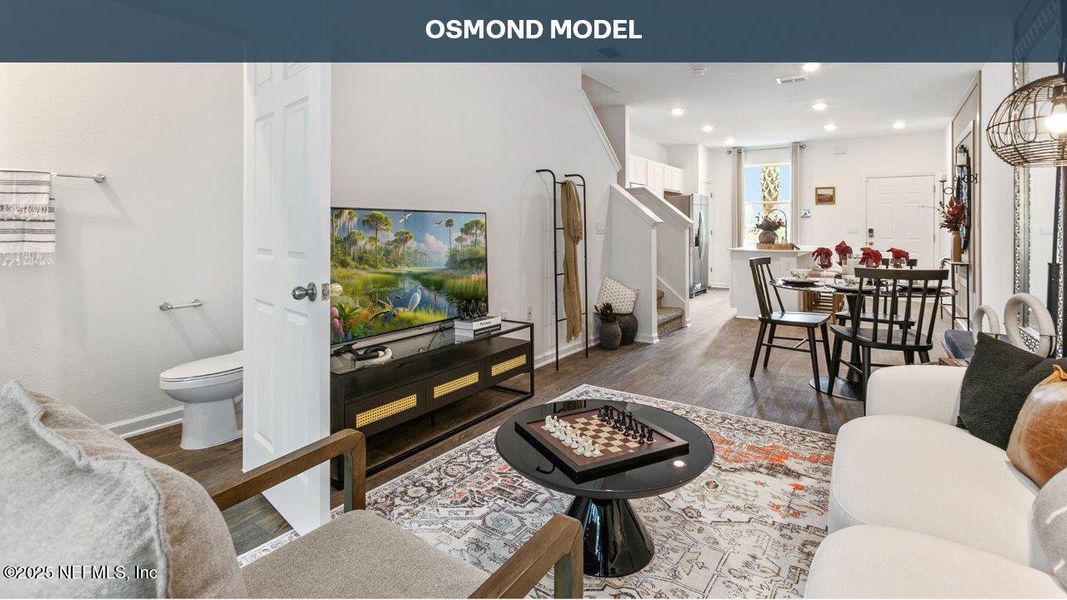 Furnished interior view inside a new home in Cordera Townhomes, St. Augustine (Image 7).