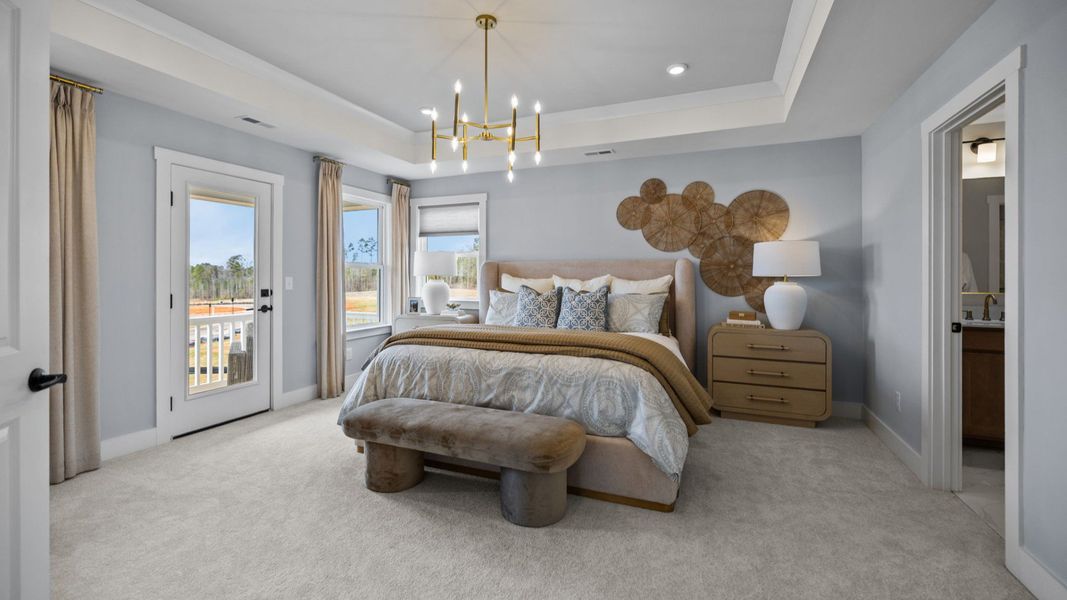 The Stonefield Home Plan in Michaux Garden by DRB Homes in Belmont, NC. - Primary Bedroom