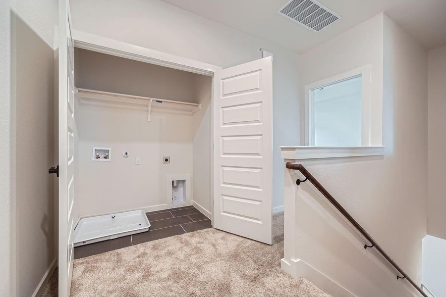 Furnished interior view inside a new home in Townhomes at Gattis, Round Rock (Image 18).