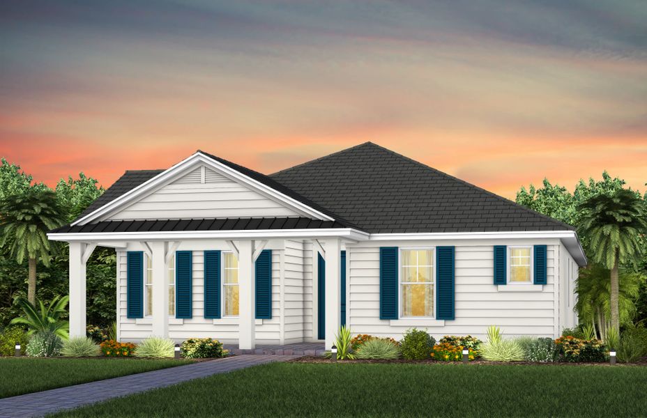 Elevation FH1 in Farmhouse Spare White Loyal Blue Elevation FH1 in Farmhouse Spare White Loyal Blue