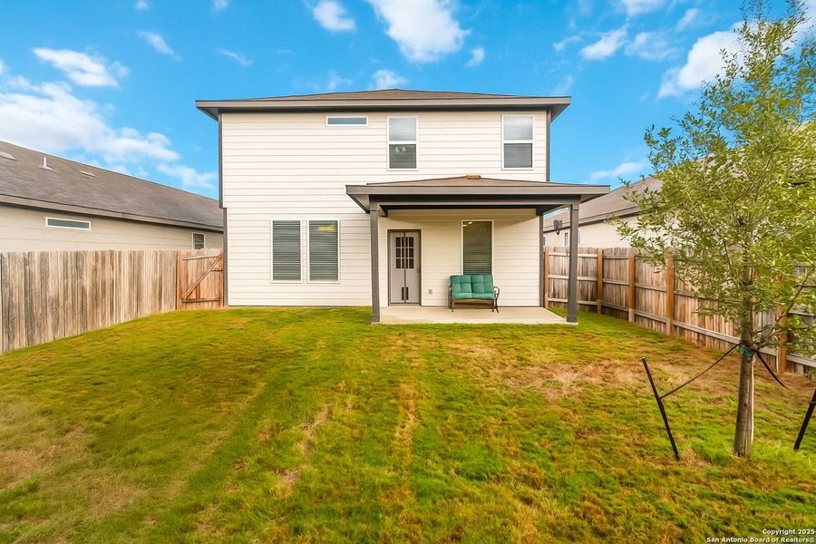 Exterior details and patio area of a home in Veranda: Classic, San Antonio (Image 2).