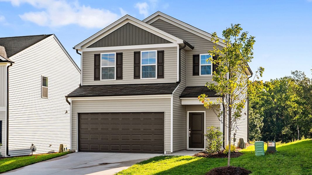 Front exterior of a new home in Bell West, Kernersville, NC, highlighting curb appeal (Image 2).
