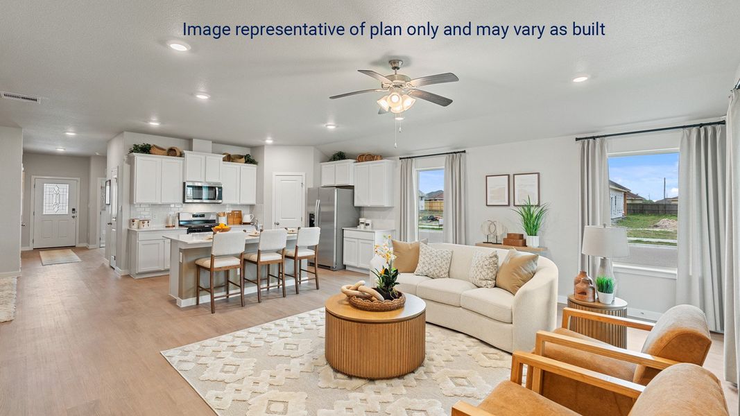 Furnished interior view inside a new home in King's Landing, Corpus Christi (Image 9).