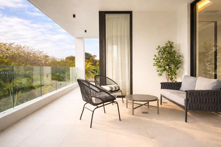 Exterior details and patio area of a home in , Miami Beach (Image 38).