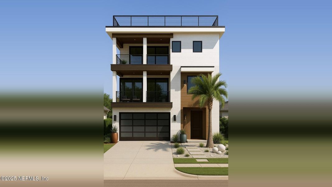 Front exterior of a new home in , Jacksonville Beach, FL, highlighting curb appeal (Image 1).