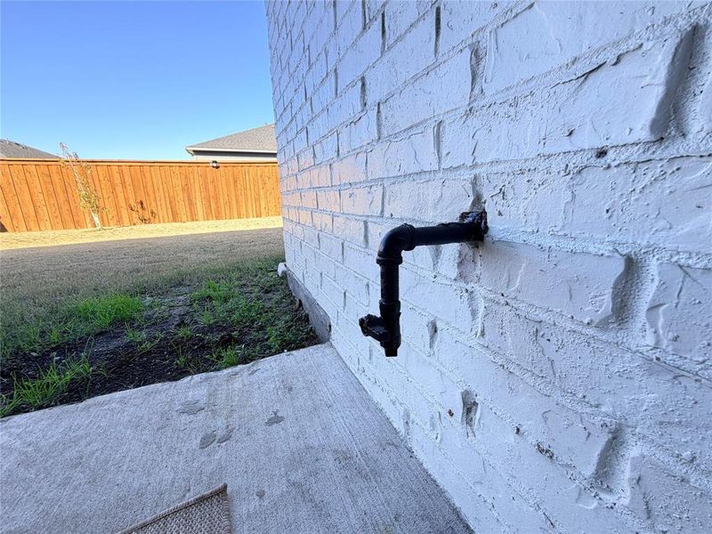 Exterior view of concrete block siding Exterior view of concrete block siding