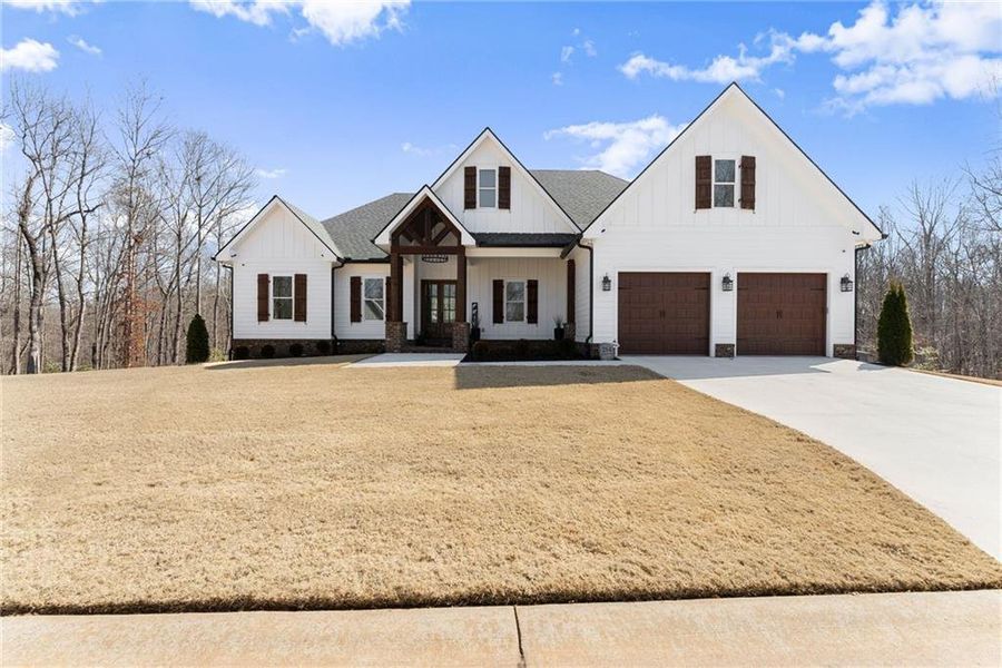 Front exterior of a new home in , Cleveland, GA, highlighting curb appeal (Image 29).