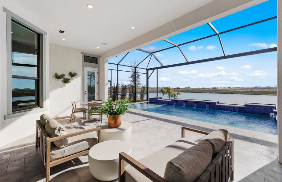 Covered lanai space, enjoy the Florida lifestyle in your new home Covered lanai space, enjoy the Florida lifestyle in your new home