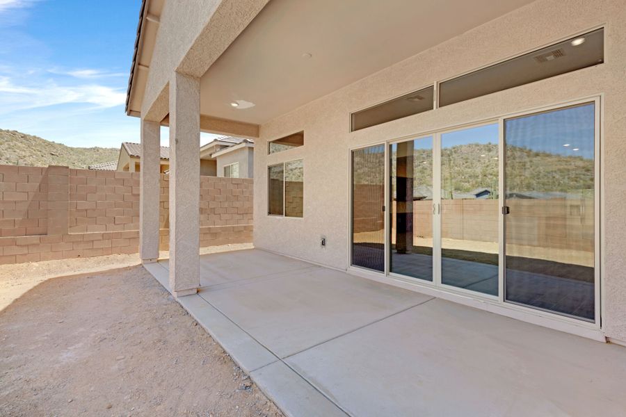 Exterior details and patio area of a home in Saguaro Reserve II, Marana (Image 2). Exterior details and patio area of a home in Saguaro Reserve II, Marana (Image 2).