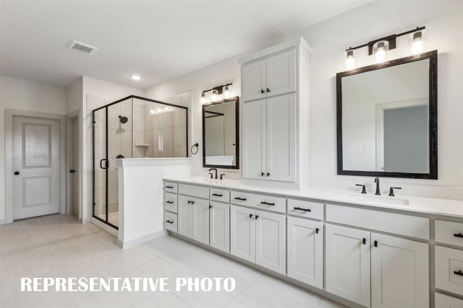 A spacious, walk in shower is the cherry on top in this beautiful Owner's bath. REPRESENTATIVE PHOTO A spacious, walk in shower is the cherry on top in this beautiful Owner's bath. REPRESENTATIVE PHOTO