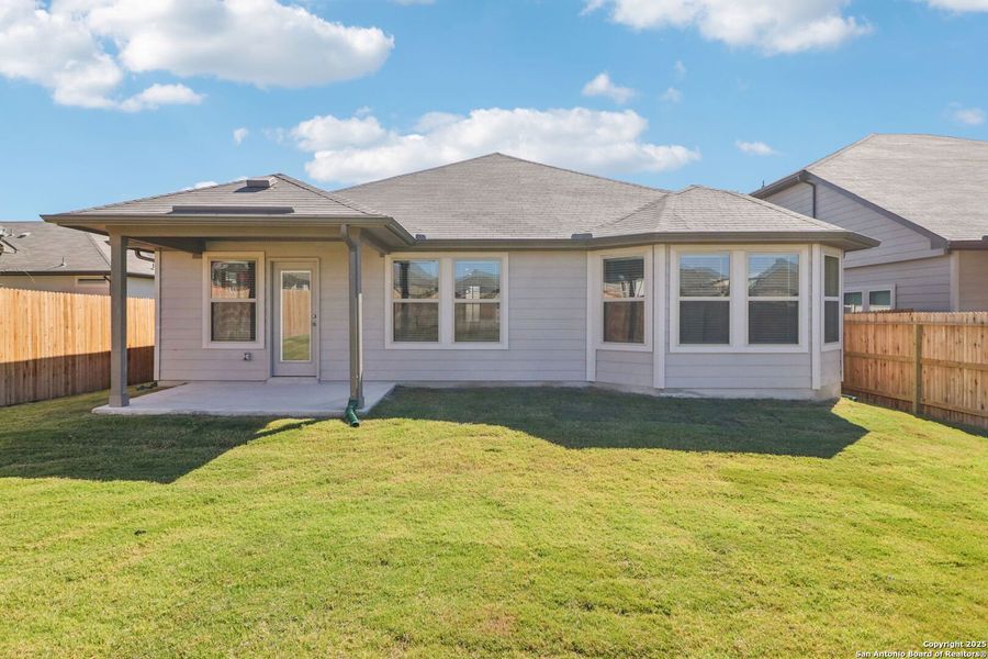 Exterior details and patio area of a home in Legendary Trails - Classic Series, Cibolo (Image 24). Exterior details and patio area of a home in Legendary Trails - Classic Series, Cibolo (Image 24).