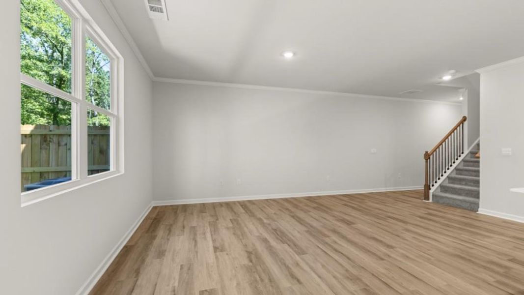 Spacious, unfurnished interior of a new home in Falcon Landing Townhomes, Gainesville (Image 17). Spacious, unfurnished interior of a new home in Falcon Landing Townhomes, Gainesville (Image 17).