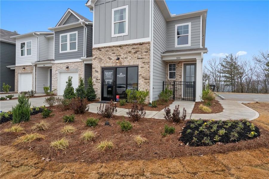 Front exterior of a new home in Stegall Village, Emerson, GA, highlighting curb appeal (Image 25).