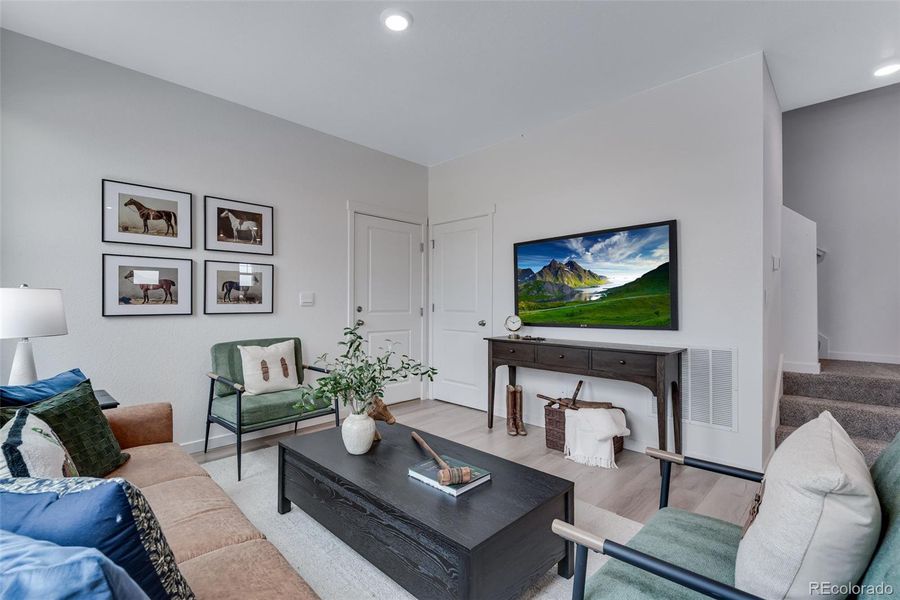 Furnished interior view inside a new home in Revere at Johnstown, Johnstown (Image 14). Furnished interior view inside a new home in Revere at Johnstown, Johnstown (Image 14).