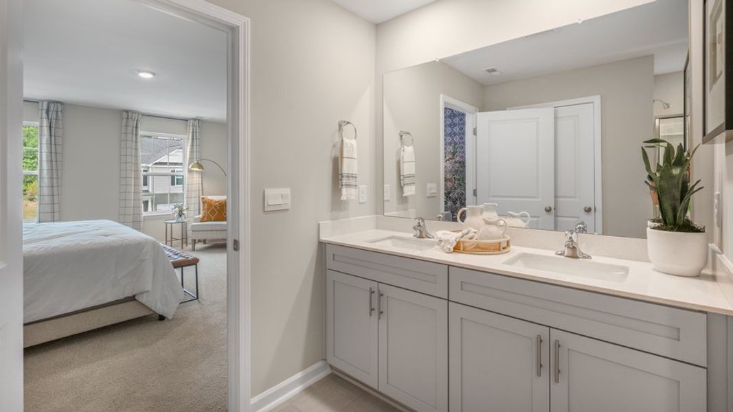Furnished interior view inside a new home in The Preserve at Kinsley, Jamestown (Image 29).