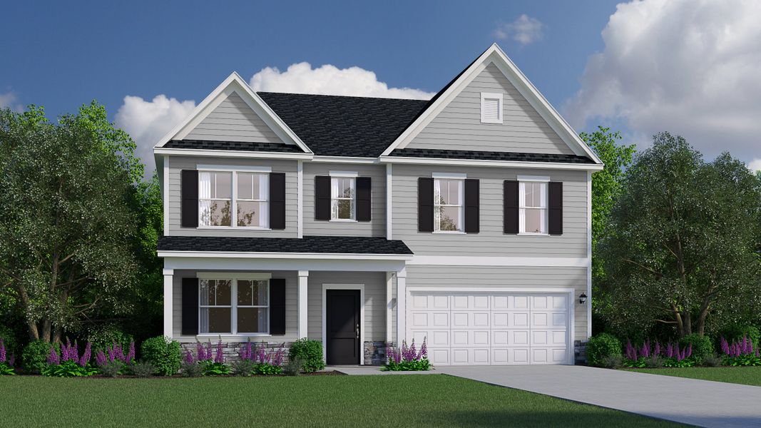 Representative exterior photo of a completed home built from the Saluda by Veranda Homes in Hitchcock Preserve, Aiken, SC (Image 25). Representative exterior photo of a completed home built from the Saluda by Veranda Homes in Hitchcock Preserve, Aiken, SC (Image 25).