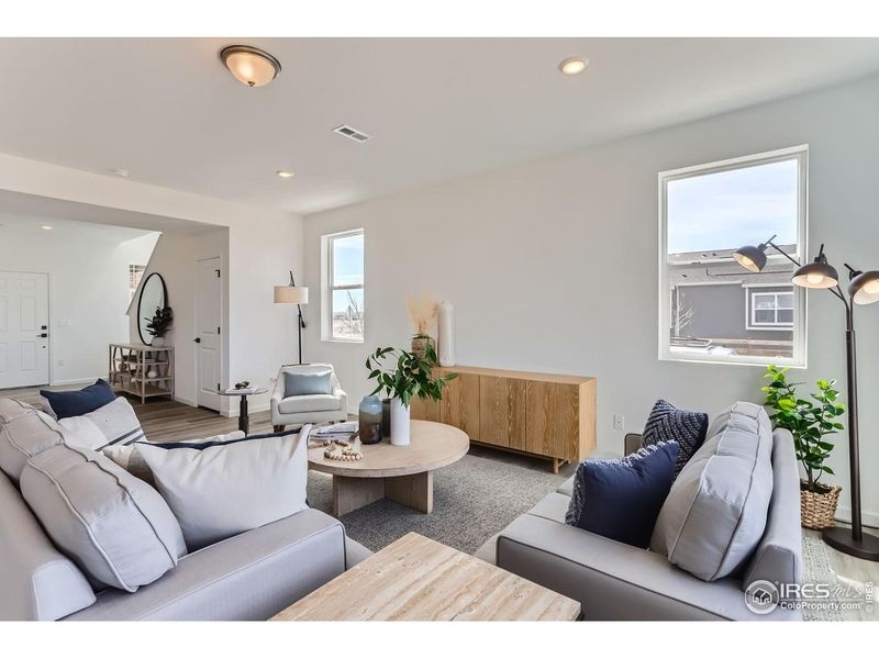 Furnished interior view inside a new home in Hidden Creek, Frederick (Image 12). Furnished interior view inside a new home in Hidden Creek, Frederick (Image 12).