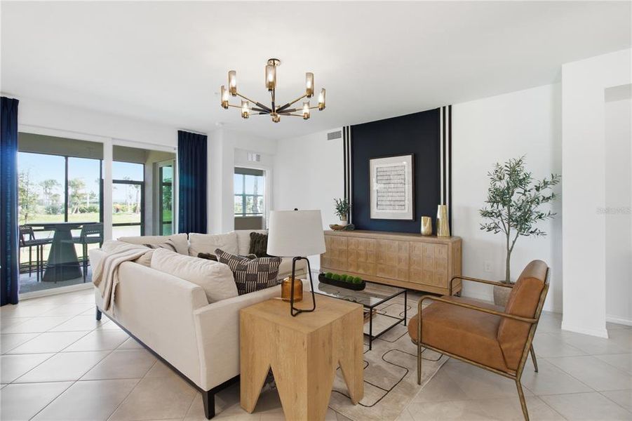 Furnished interior view inside a new home in , Lakewood Ranch (Image 49).