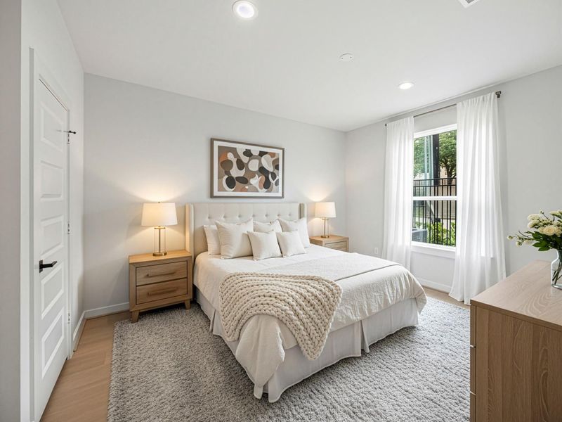 Furnished interior view inside a new home in Shepherd Heights, Houston (Image 12). Furnished interior view inside a new home in Shepherd Heights, Houston (Image 12).