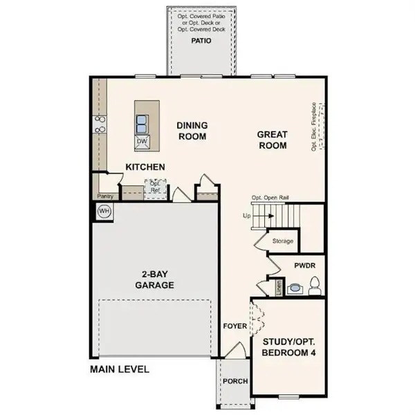 2D floor plan layout of this home in Walker Grove, McDonough, GA (Image 6).