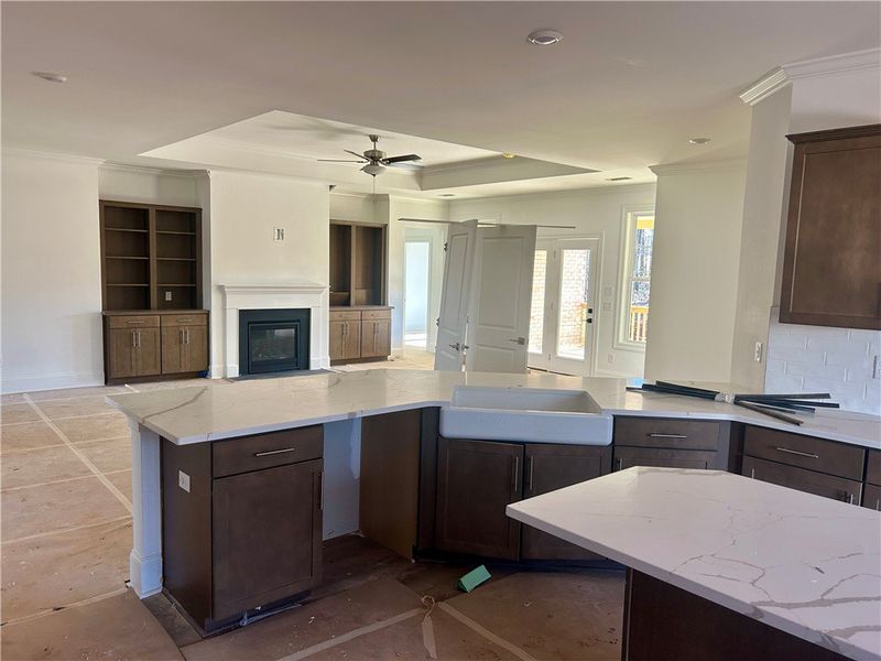 In-progress construction of a new home in Cross Creek Golf Club, Seneca, SC (Image 10).