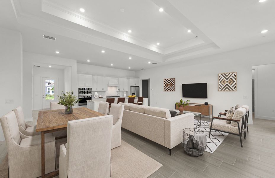 Furnished interior view inside a new home in TerraWalk at Babcock Ranch, Alva (Image 8).