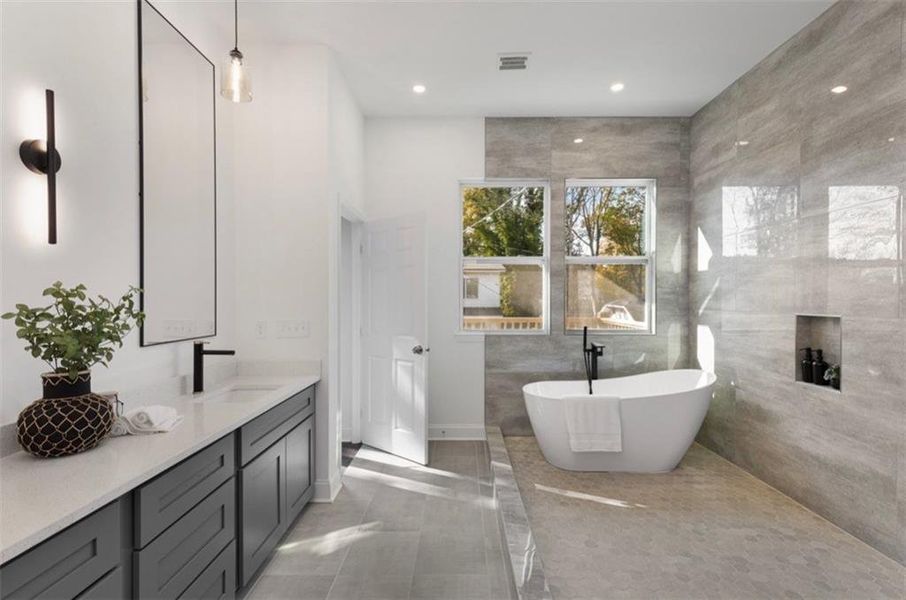 Furnished interior view inside a new home in , Atlanta (Image 17).