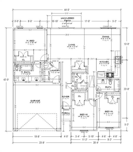 2D floor plan layout of this home in , Whitesboro, TX (Image 3).