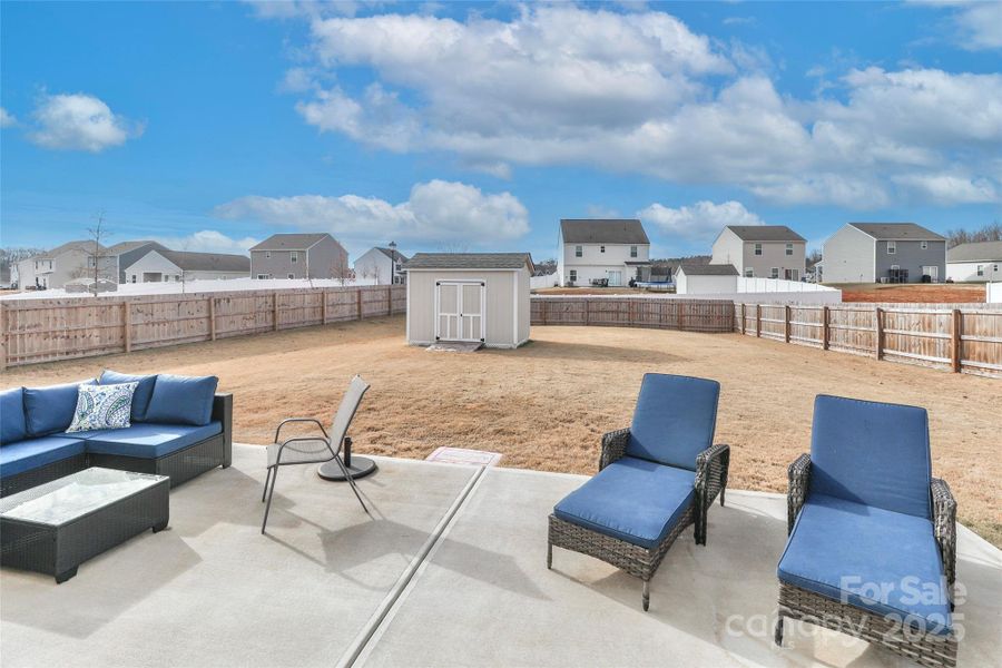 Exterior details and patio area of a home in Colonial Crossing, Troutman (Image 29). Exterior details and patio area of a home in Colonial Crossing, Troutman (Image 29).