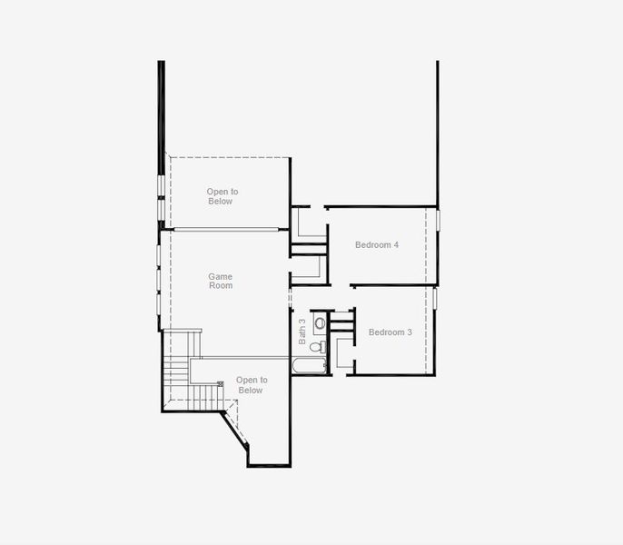 2D floor plan layout of this home in Hillside Village, Celina, TX (Image 4).