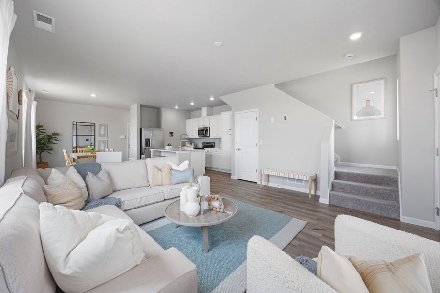 Representative furnished interior of a home built from the Biscayne by Risewell Homes in Pintail Commons at Johnstown Village, Johnstown (Image 7). Representative furnished interior of a home built from the Biscayne by Risewell Homes in Pintail Commons at Johnstown Village, Johnstown (Image 7).