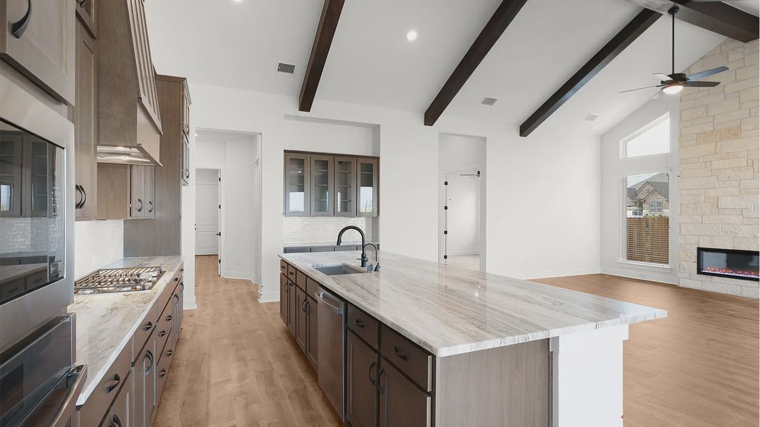 Representative furnished interior of a home built from the Drios by Chesmar Homes in Berry Creek Highlands, Georgetown (Image 7).