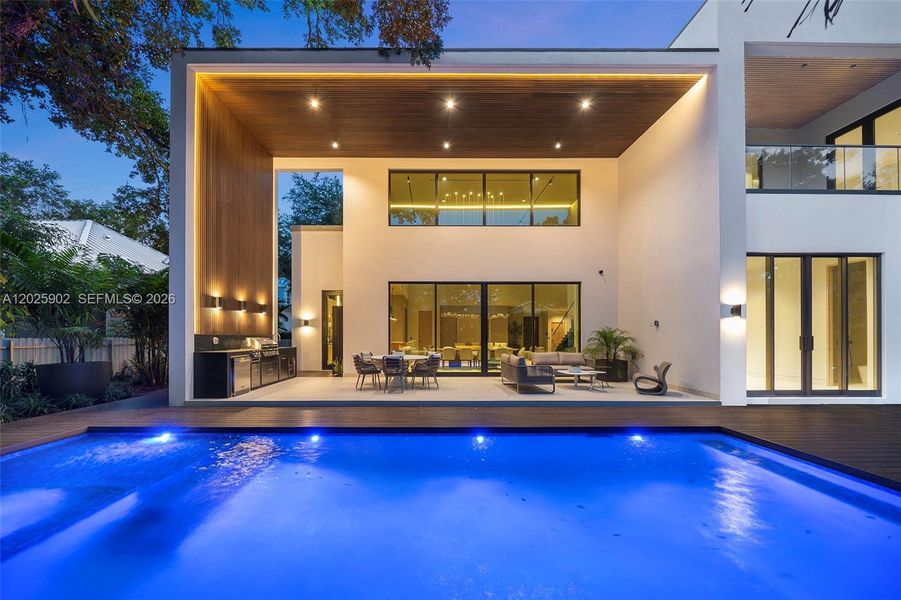 Exterior details and patio area of a home in , Miami (Image 25). Exterior details and patio area of a home in , Miami (Image 25).