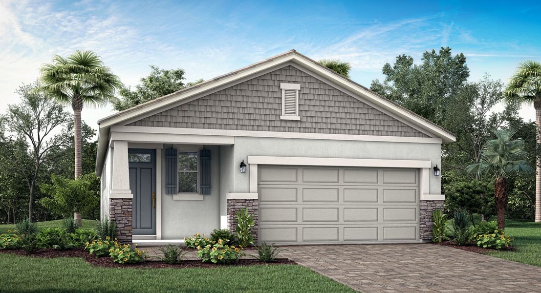 Representative exterior photo of a completed home built from the Greenway by Mattamy Homes in Wellen Park, Venice, FL (Image 11). Representative exterior photo of a completed home built from the Greenway by Mattamy Homes in Wellen Park, Venice, FL (Image 11).