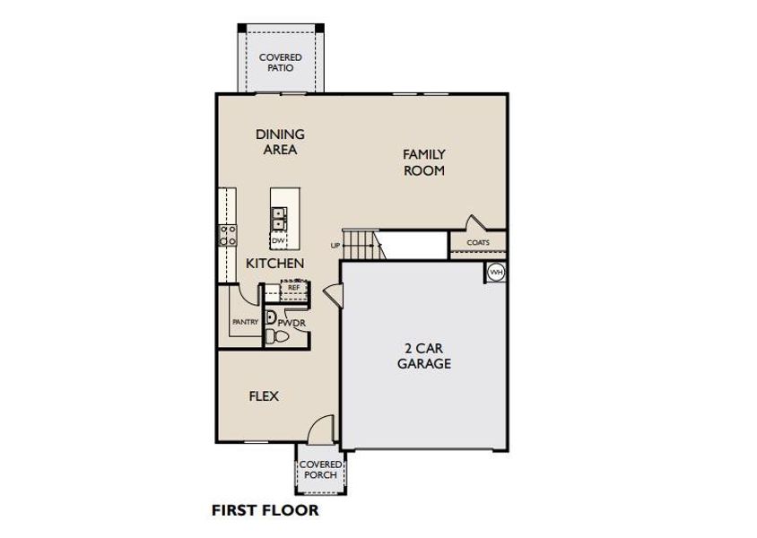 2D floor plan layout of this home in Willow Springs, Buda, TX (Image 3).
