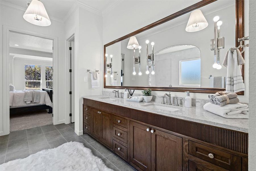 Furnished interior view inside a new home in SouthBend Estates, Granbury (Image 32).