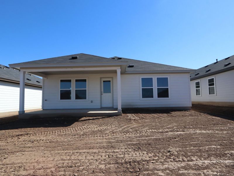 Exterior details and patio area of a home in Marble Creek Crossing, Austin (Image 14). Exterior details and patio area of a home in Marble Creek Crossing, Austin (Image 14).