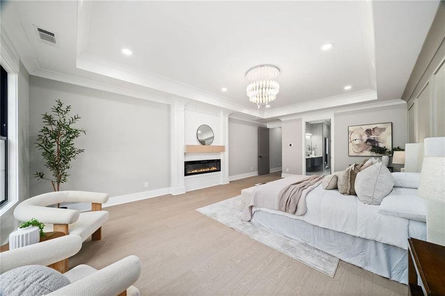 Furnished interior view inside a new home in , Suwanee (Image 64).