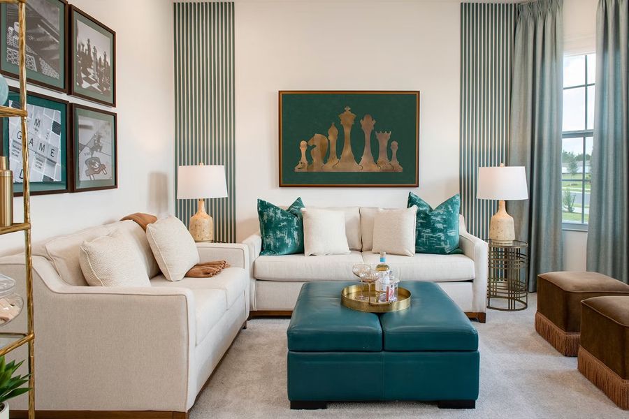 Representative furnished interior of a home built from the Hampton II by Park Square Residential in The Sanctuary at Seaire, Parrish (Image 14).