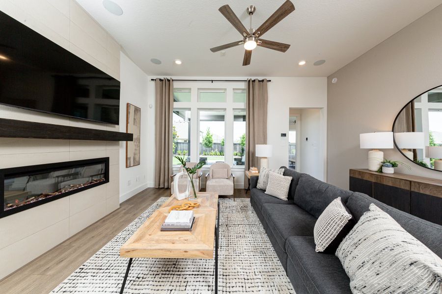 Representative furnished interior of a home built from the Sheffield by Beazer Homes in Bridgeland, Cypress (Image 8). Representative furnished interior of a home built from the Sheffield by Beazer Homes in Bridgeland, Cypress (Image 8).