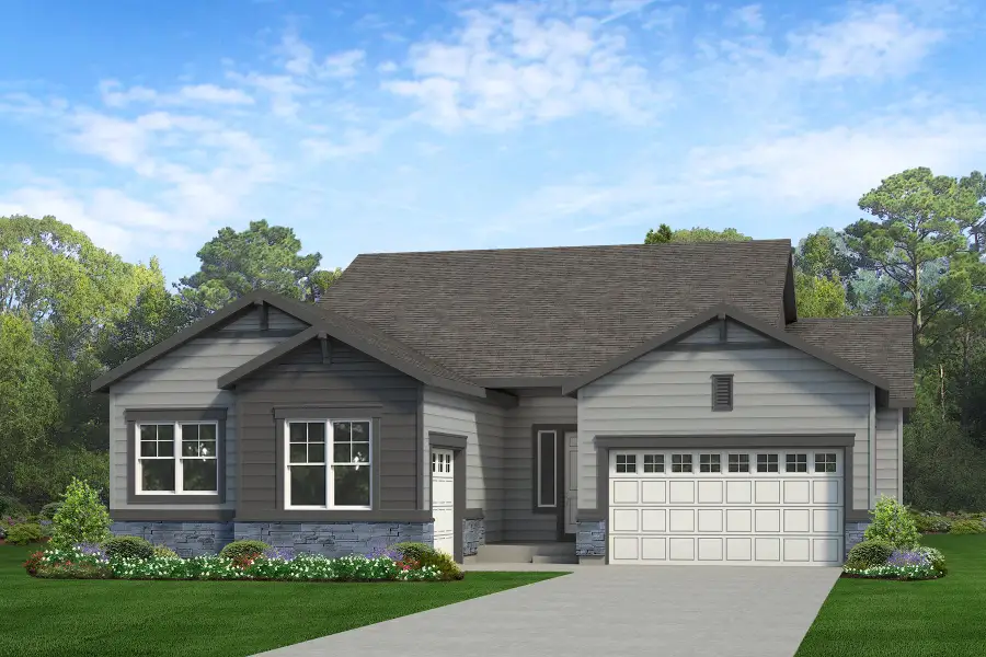 Representative exterior photo of a completed home built from the Jefferson by Landsea Homes in Cherry Meadows, Brighton, CO (Image 6).