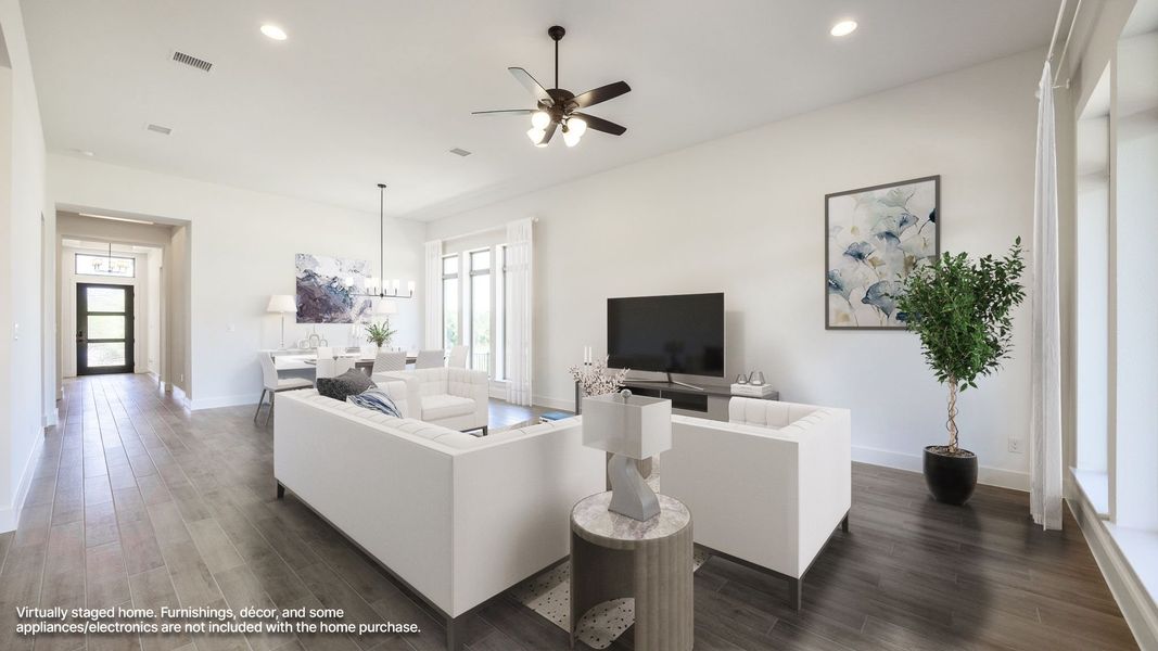 Furnished interior view inside a new home in Parkside on the River West, Georgetown (Image 6).