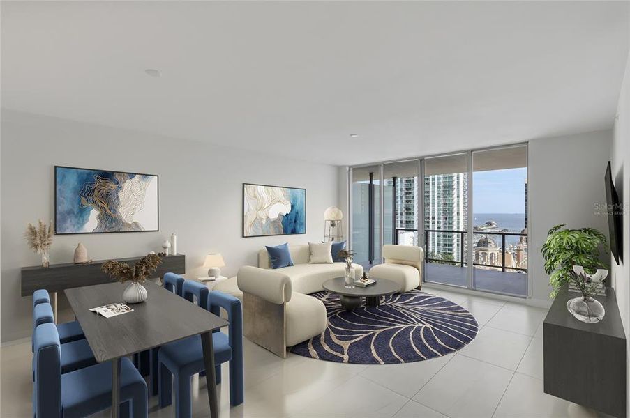 Furnished interior view inside a new home in , St. Petersburg (Image 17).